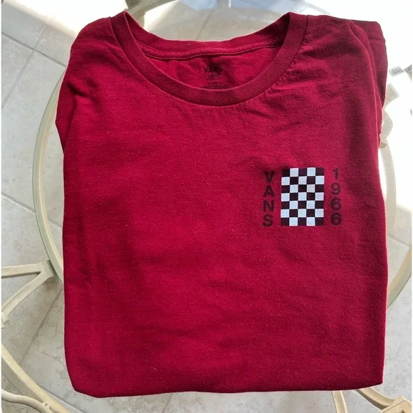 🏁VANS🏁 Graphic Tee Red Checkered - Size L Mens - Picture 4 of 5